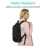 Vive Health - Oxygen Tank Bag, M2 to C Cylinders, 6 Hose Outlets, Black Backpack