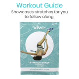 Vive Health - Stretch Strap, 75" with 10 Loops, Nylon Material, Includes Guide and Carry Pouch, Teal