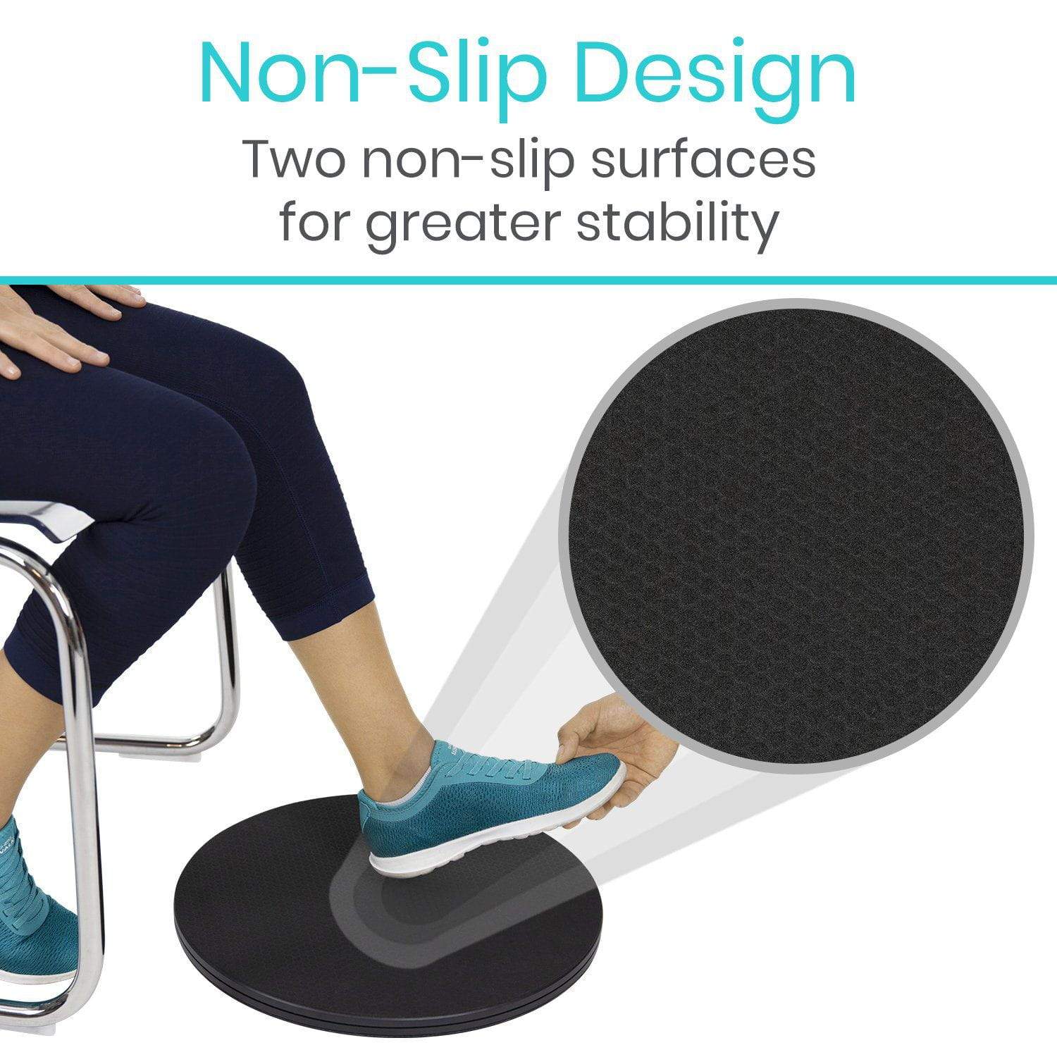 Vive Health - Nonslip Platform Transfer Disc with Steel Bearings, 360° Rotation, 350 lbs Capacity