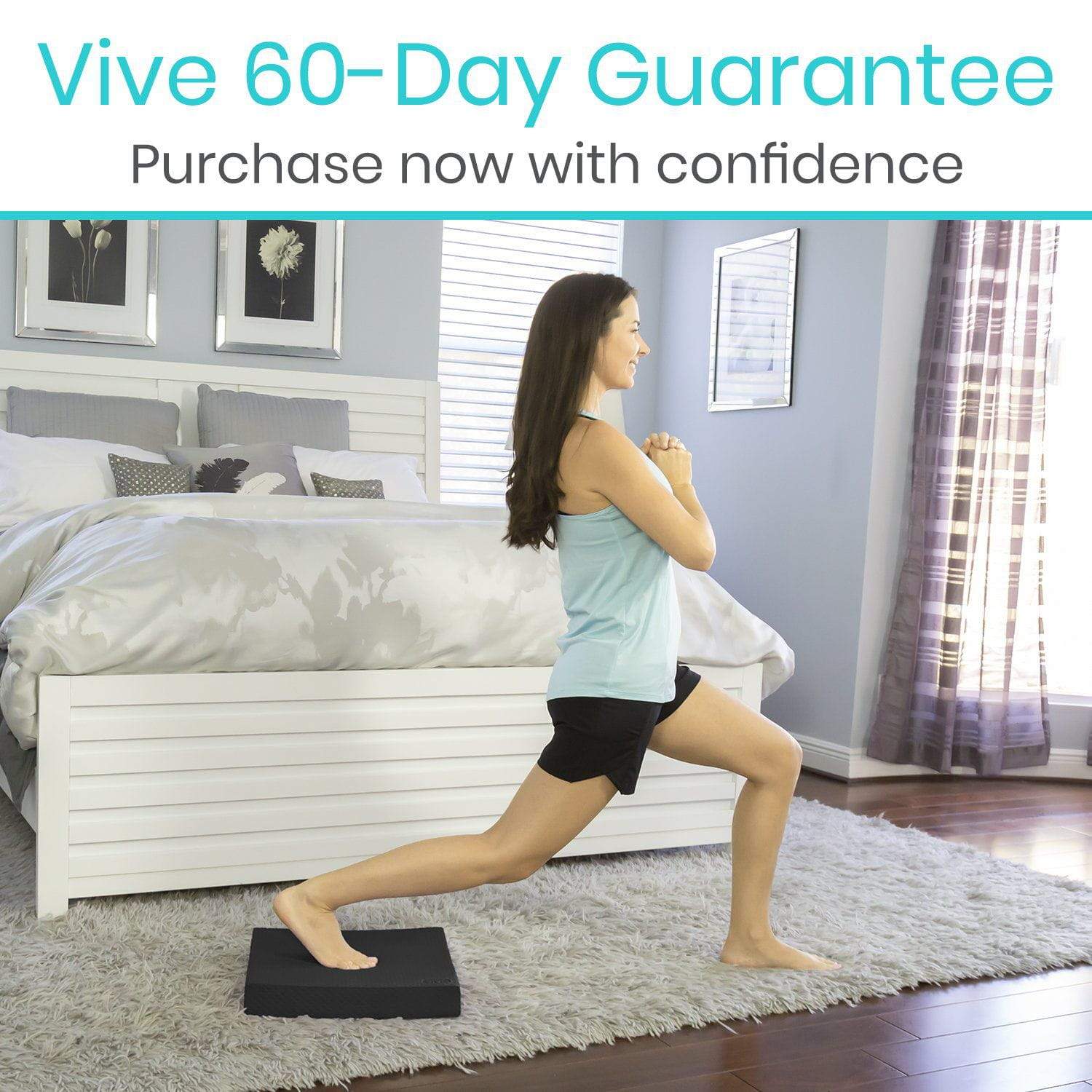 Vive Health - Balance Pad, 2.4" Foam Sweatproof, 15.8" x 13.4", Cloud Marble