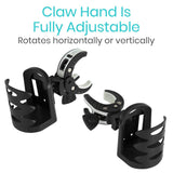 Vive Health - Clip-on Cup Holder, Nonslip Clamp, Expandable 3" Base