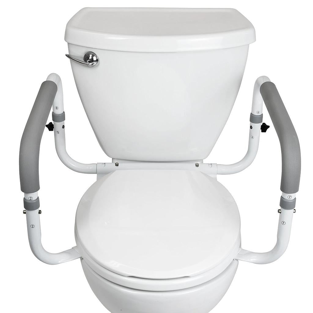 Vive Health - Compact Toilet Rail, Tool-Free, Adjustable Width Aluminum Frame