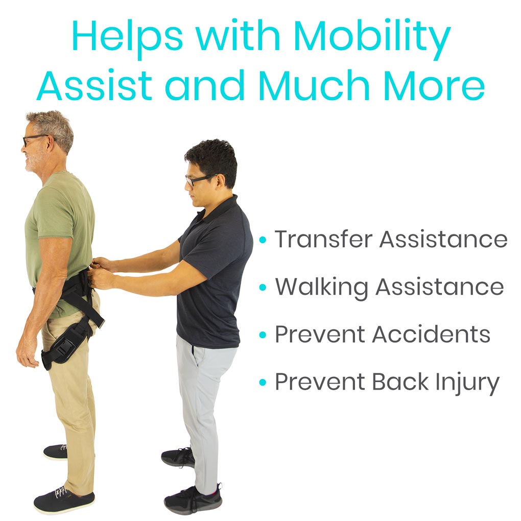 Vive Health Heavy Duty Transfer Belt with Leg Straps, 300 lbs Capaci