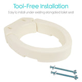 Vive Health - 3.5" Toilet Seat Riser, Hinged, Use with Existing Seat, Elongated - Weight Capacity 300lbs