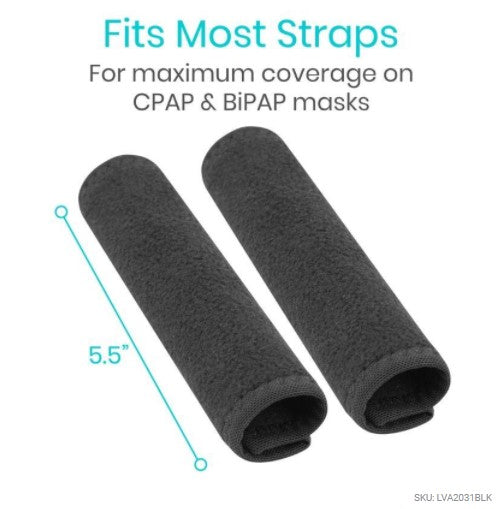 Vive Health - 5.5" CPAP Strap Covers, Washable Fleece, 4 Pairs
