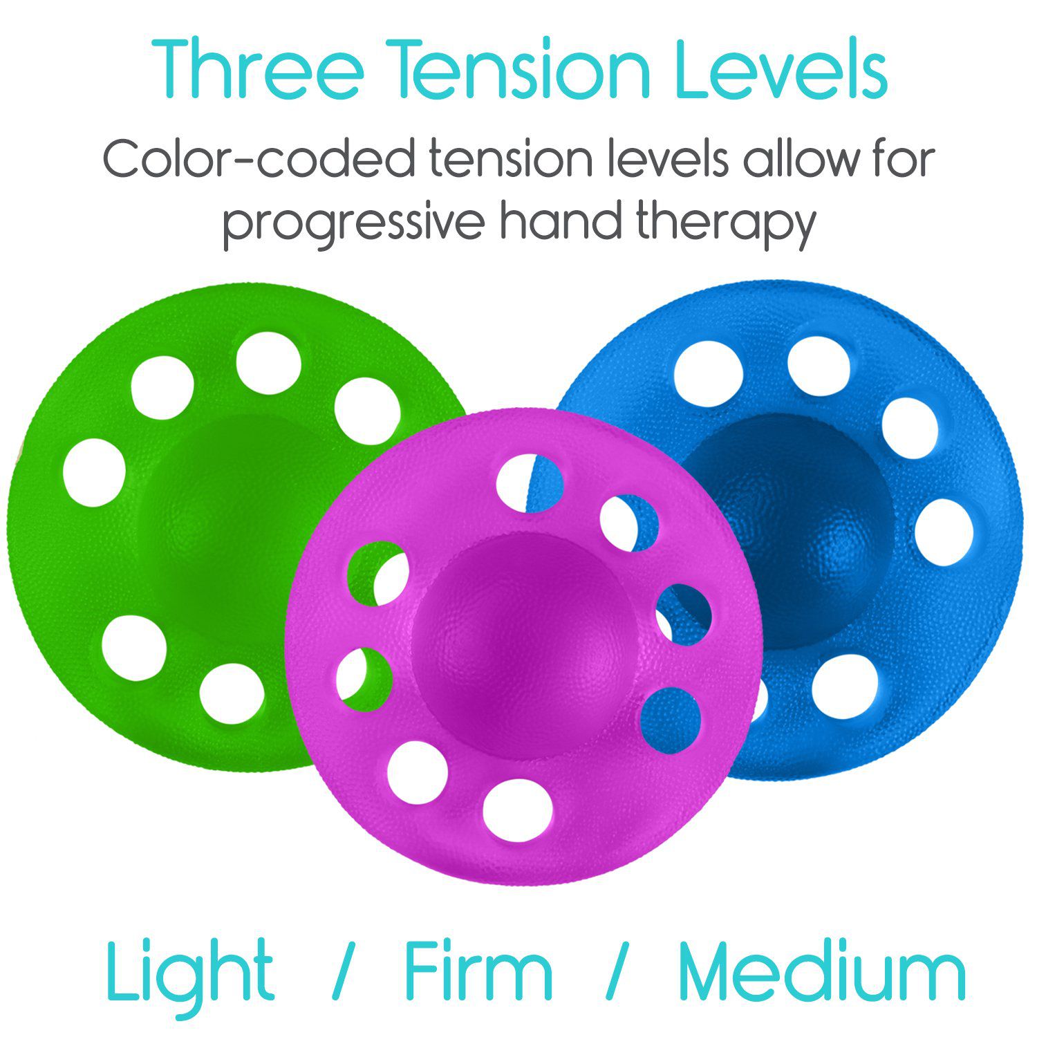 Vive Health - Pack of 3, Hand Extension Exercisers with Squeeze Ball