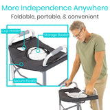 Vive Health - Walker Tray, Strong Foldable Design, Fits Standard Walkers