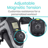 Vive Health - Magnetic Pedal Exerciser with Smart App, 9.1" Height, 8 Tension Levels