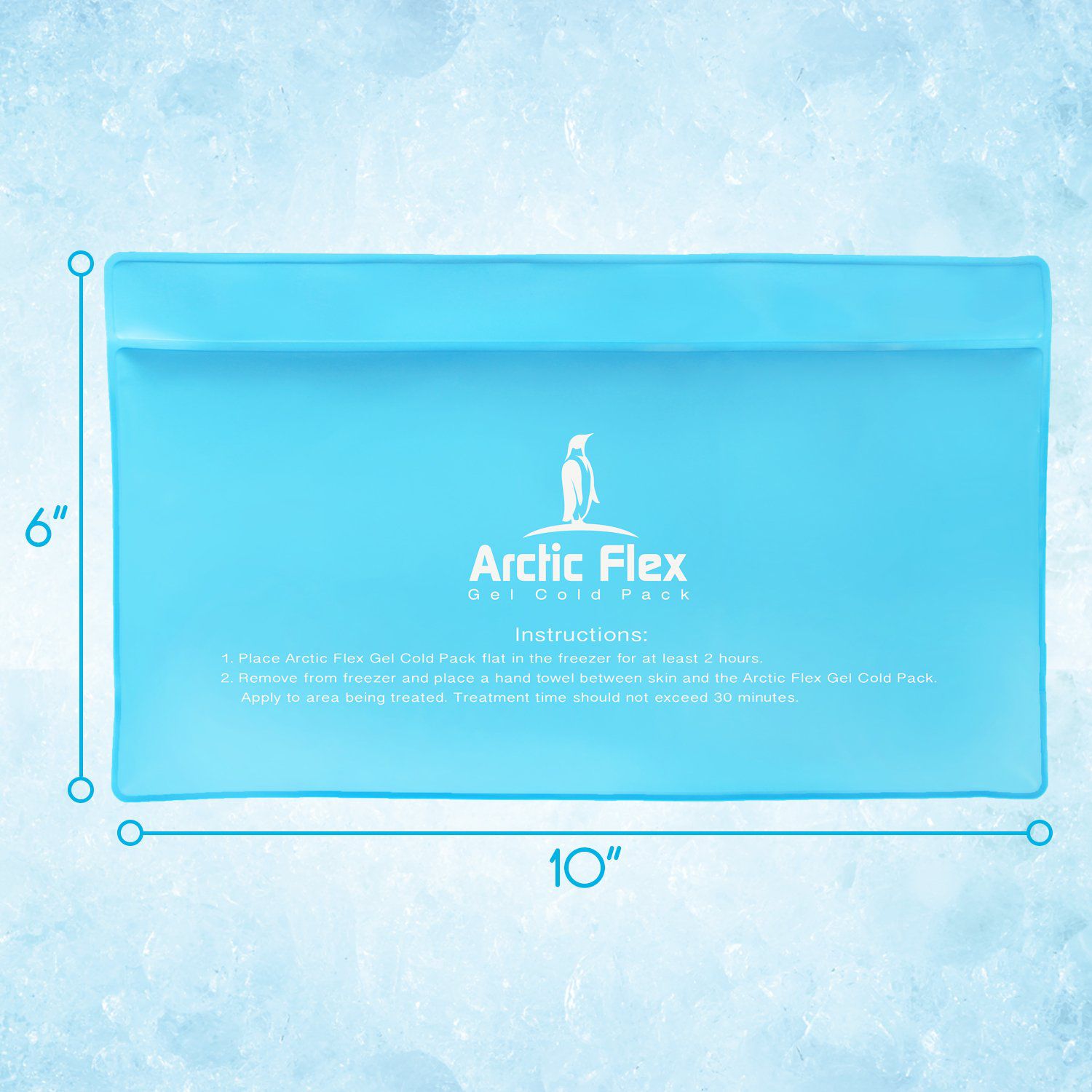 Vive Health - Contoured Neck Ice Pack, Flexible Hot/Cold 6" x 10", Nontoxic with Elastic Strap