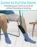 Vive Health - Sock Assist & Remover, Tapered Nonslip Ridges, Loop Handle