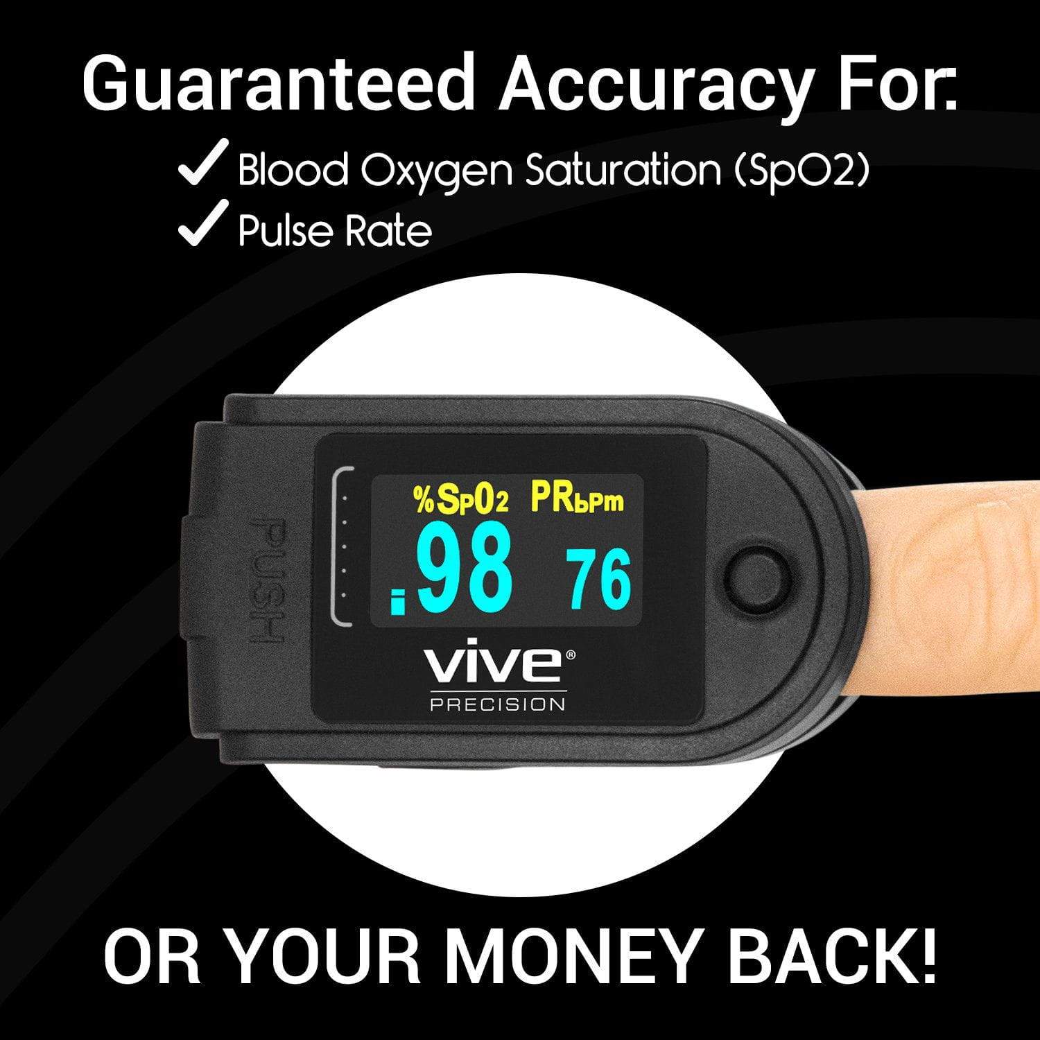 Vive Health - Multifunctional Pulse Oximeter Compatible with Smart Devices