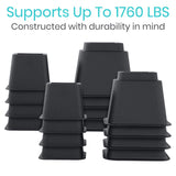 Vive Health - Stackable Bed Risers, 4-3", 4-5", Durable Plastic, Nonskid