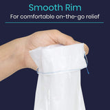 Vive Health - Urinal Bag with Absorbent Pad, Holds 16oz, Drawstring Closure, Pack of 20 - White