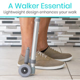 Vive Health -  Walker Wheels with Brakes, Smooth and Safe Mobility Aid with Adjustable Height