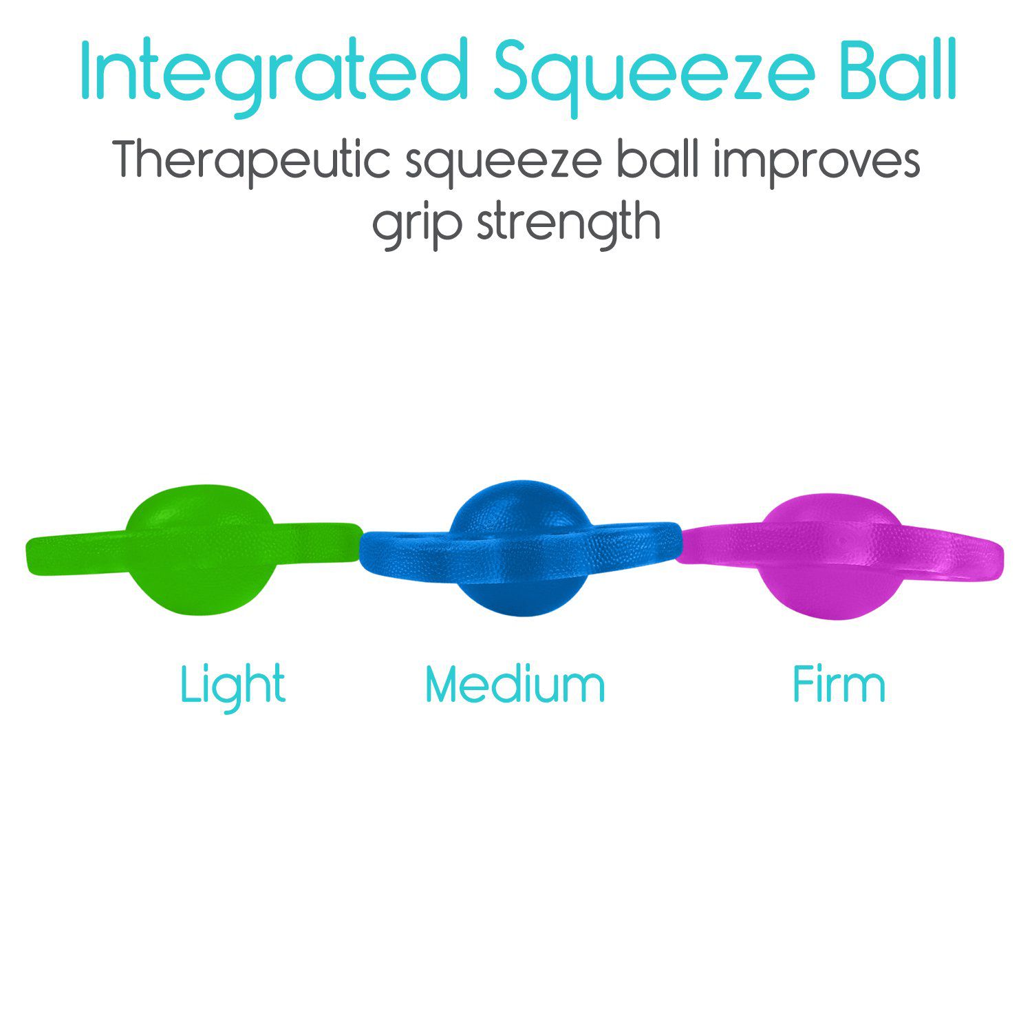 Vive Health - Pack of 3, Hand Extension Exercisers with Squeeze Ball