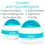 Vive Health - Pack of 2, Massage Roller Ball, 2" with Silicone Grip