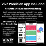 Vive Health -  Smart Digital Tempered Glass Scale with LED display and Smart App