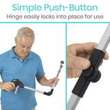 Vive Health - 32" Folding Suction Cup Reacher Brushed Aluminum, Trigger Grip