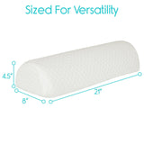 Vive Health - Dual Foam Half Moon Bolster Pillow - White Cover