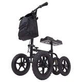 Vive Health -  Four Wheel, All Terrain Knee Walker with Steel Frame, Foldable, 12" Tires, 300lbs Weight Capacity, Pink, Black