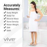 Vive Health -  Smart Body Fat Tempered Glass Scale with Smart App