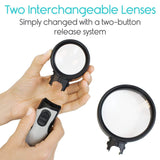 Vive Health -  LED Magnifying Glass: Compact 4" Magnifier with 5X/10X Acrylic Lenses and Pouch