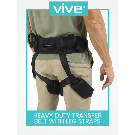 Vive Health - Heavy Duty Transfer Belt with Leg Straps, 300 lbs Capacity