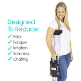Vive Health - 5pc Crutch Pad Kit, Foam Grip with Pouch