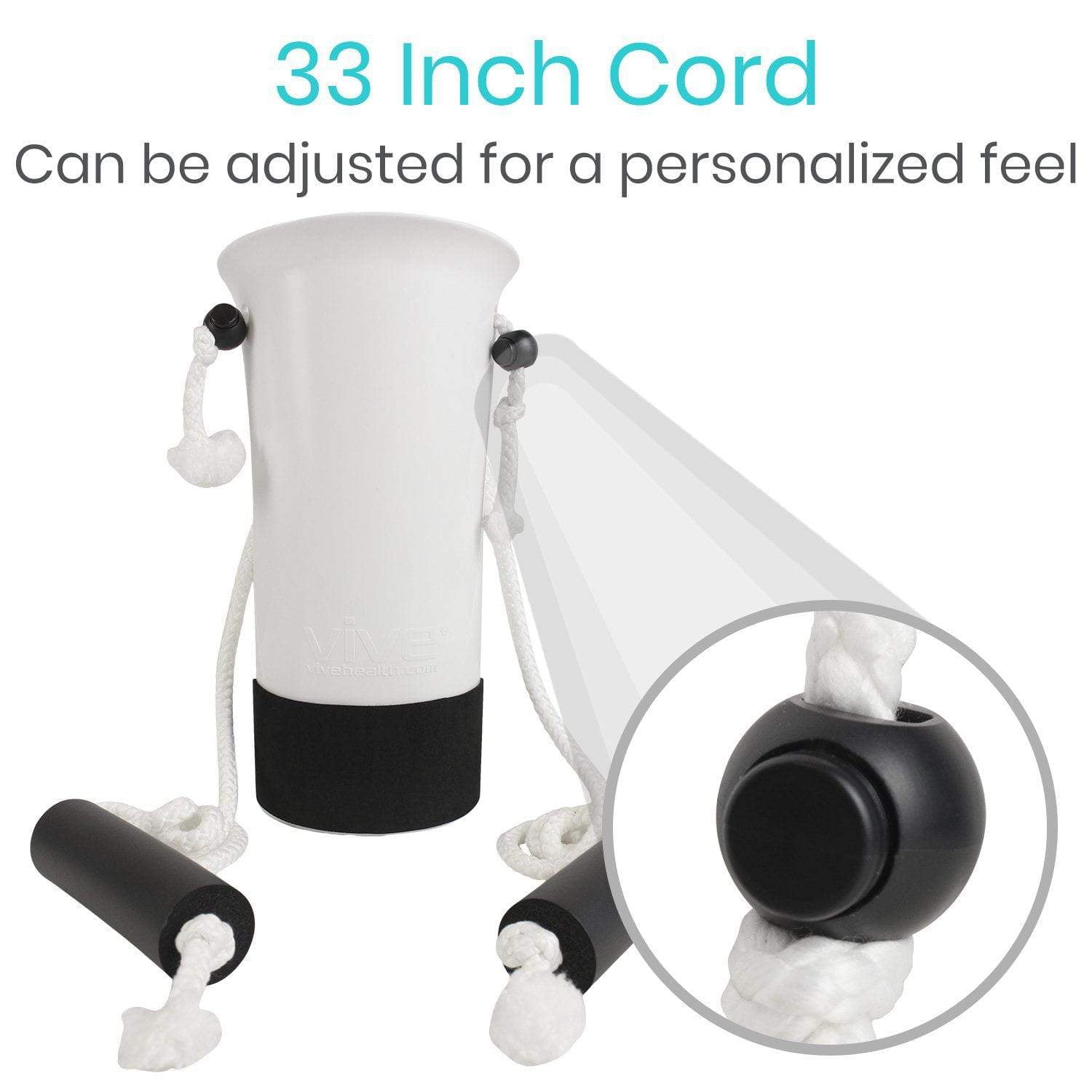 Vive Health - Sock Assist with Adjustable Cord and Soft Foam Handles, 200lbs Weight Capacity,