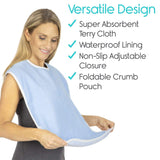 Vive Health - 6-pack, Adult Bibs, 30” x 18", Waterproof Lining, Machine Washable