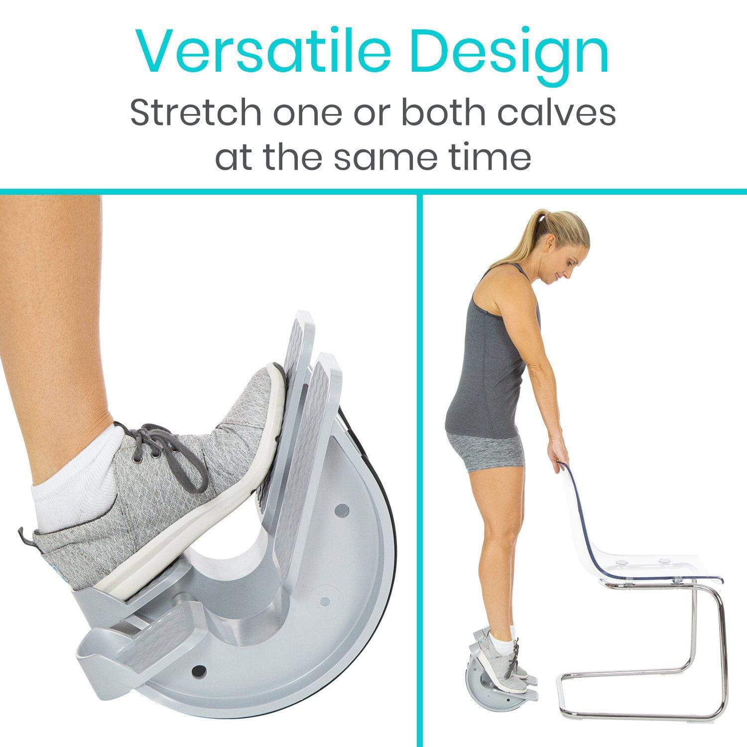 Vive Health - Dual Calf Stretcher with Angled Foot Plate and Non-skid Base