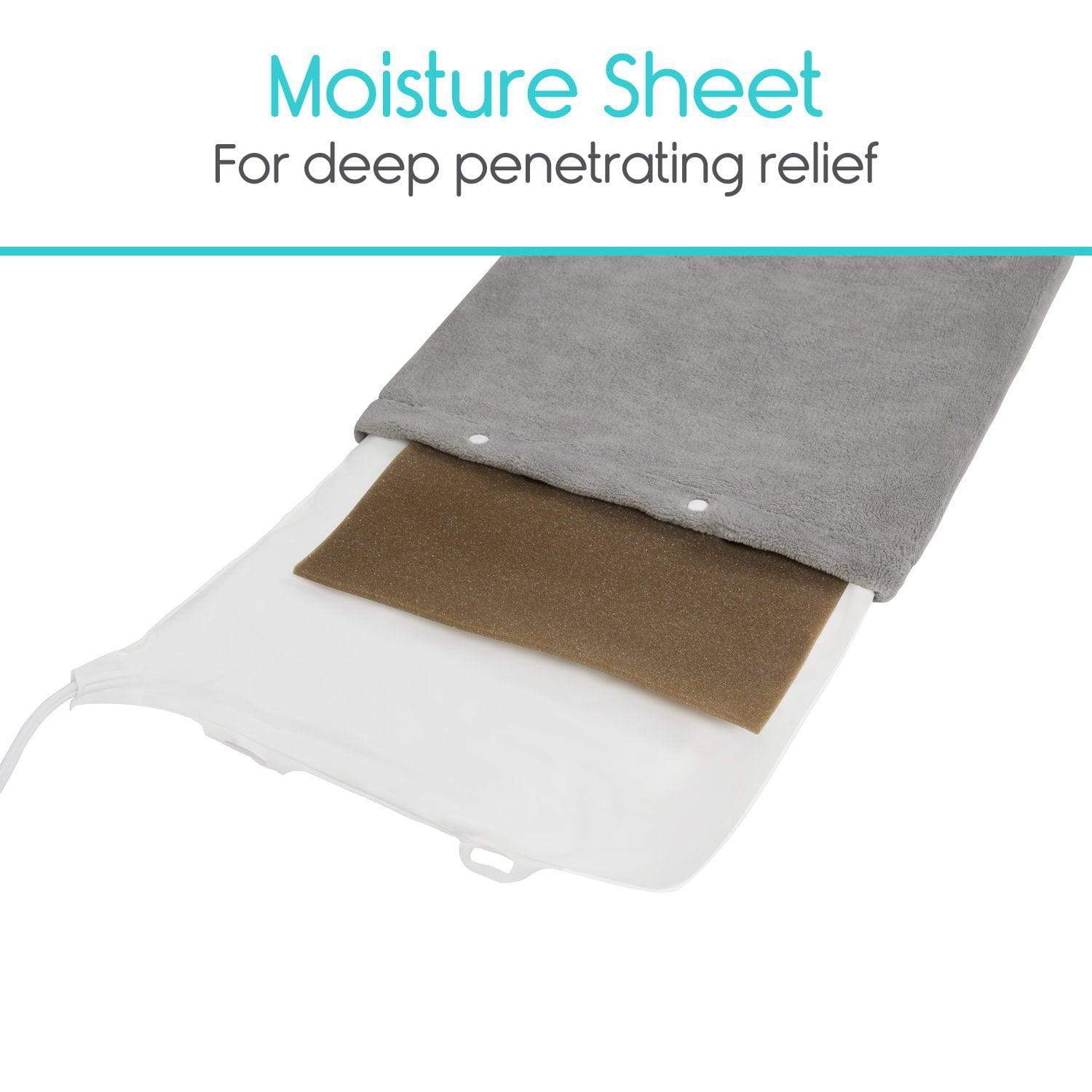 Vive Health - Heating Pad, 4 Heat Settings, Moisture Sheet, Plush Cover, 9’ Cord, 12" x 24"