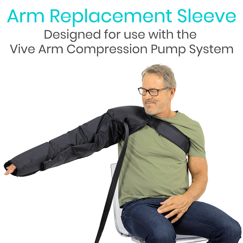 Vive Health - Standard Single Size Replacement Arm Sleeve with 4-Chambers and Color-Coding Tubing