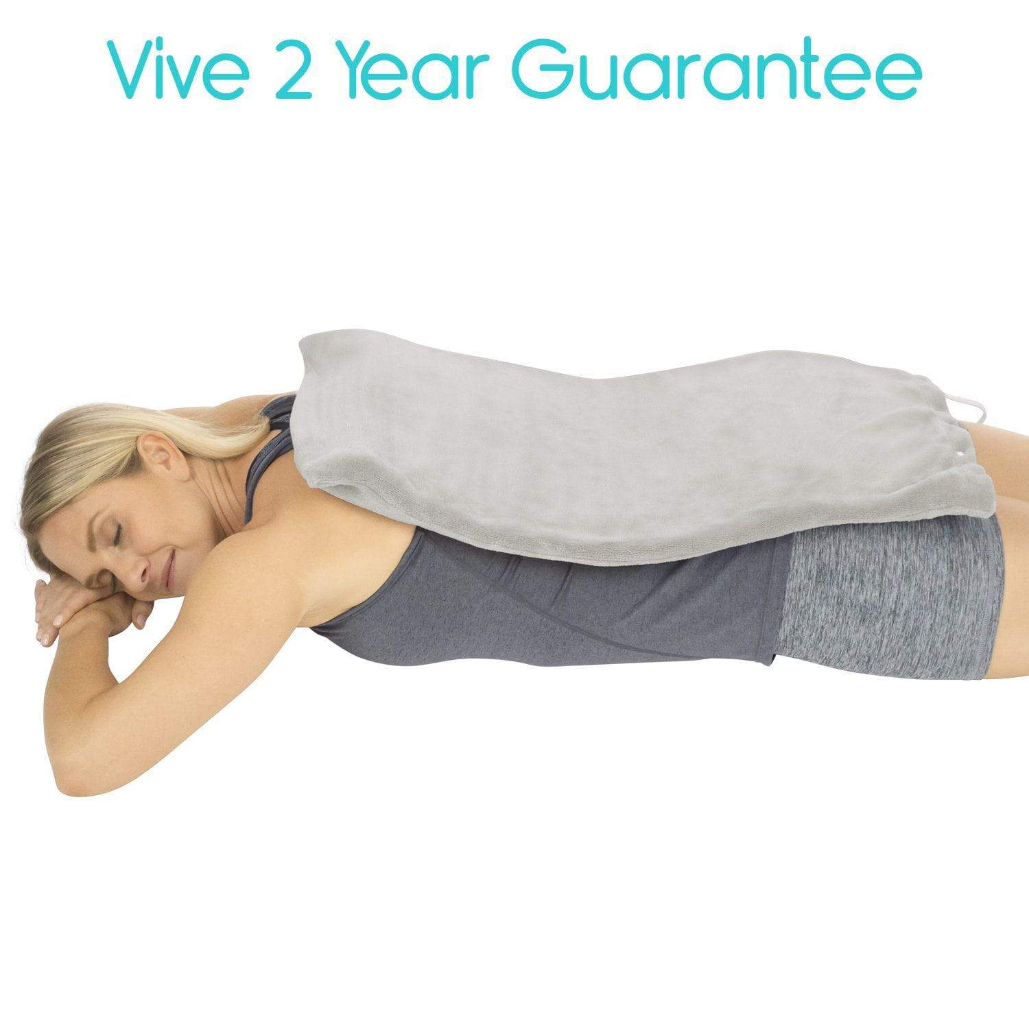 Vive Health - Heating Pad, 4 Heat Settings, Moisture Sheet, Plush Cover, 9’ Cord, 12" x 24"