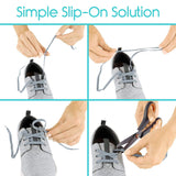 Vive Health - Elastic Shoe Laces, No-Tie Option, 6mm Standard Flat, Two Pairs with Clips