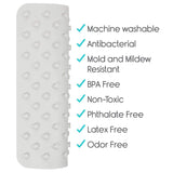 Vive Health - Bathtub Floor Mat, 28" x 16", Suction Cups, Non-Slip, Machine Washable