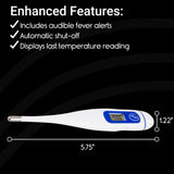 Vive Health - One Touch Oral Digital Thermometer with case