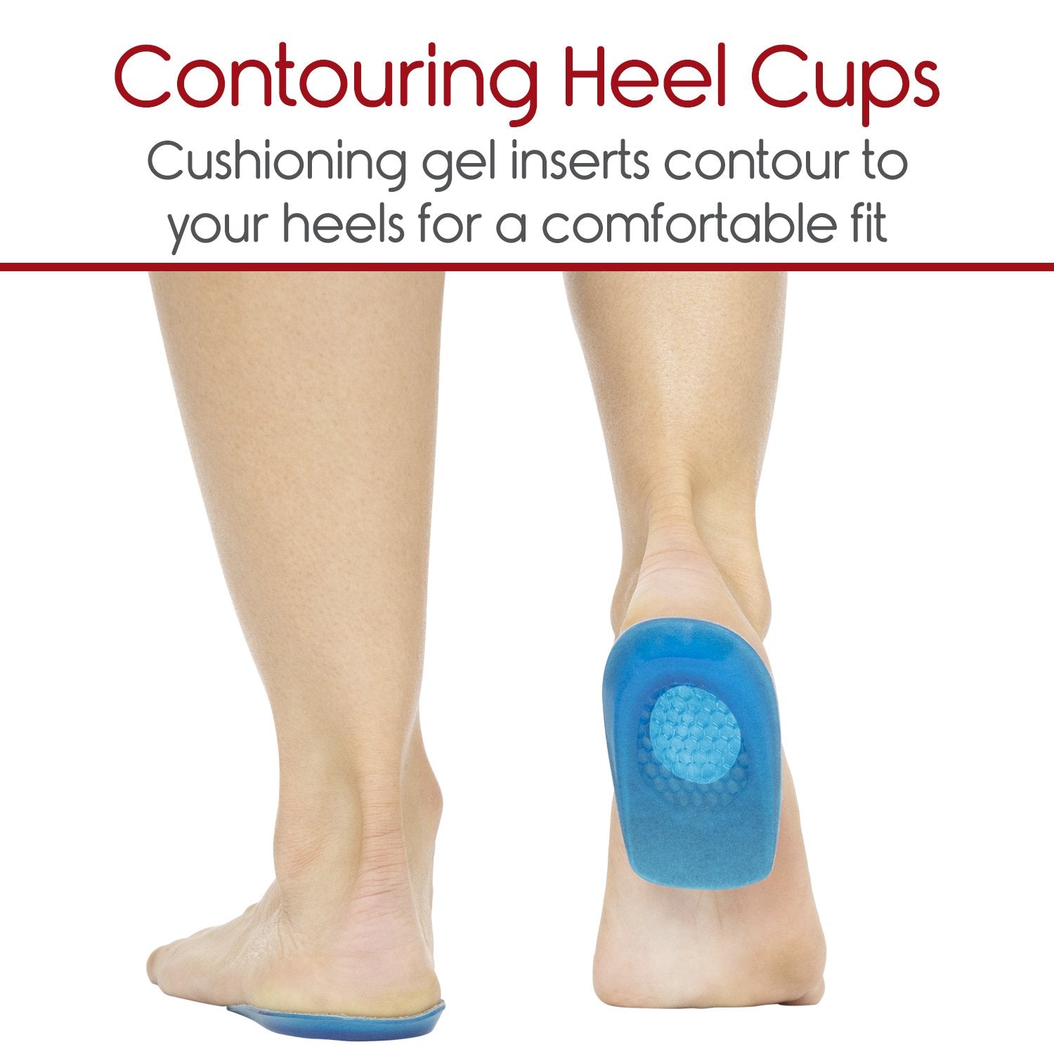 Vive Health -  Gel Heel Cups, Contoured Support