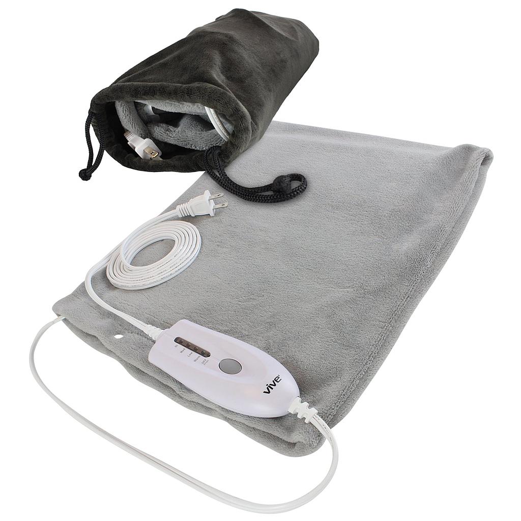 Vive Health - Heating Pad, 4 Heat Settings, Moisture Sheet, Plush Cover, 9’ Cord, 12" x 24"