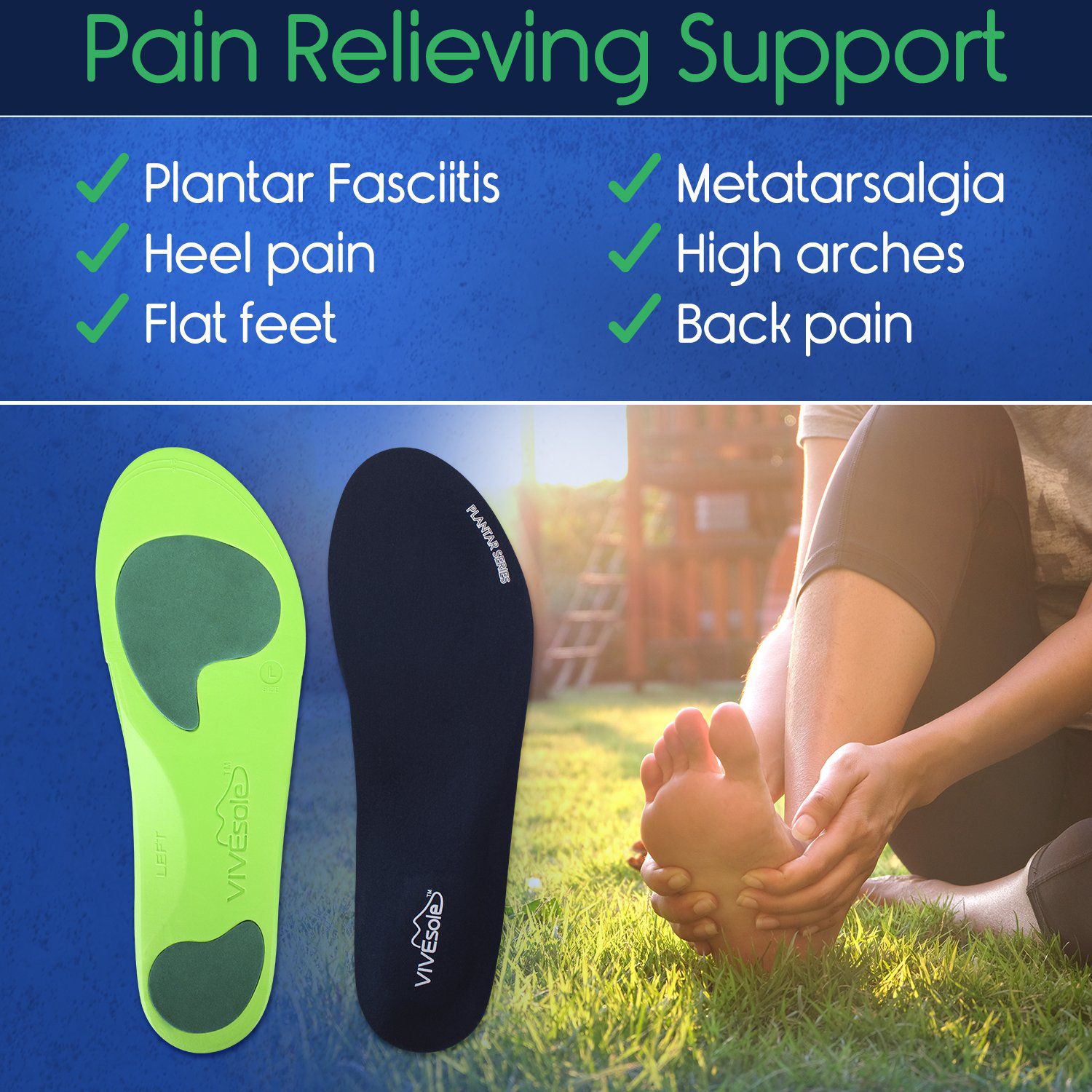 Vive Health -  Plantar Series - Full Length Insoles