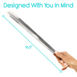 Vive Health - 16” Metal Shoe Horn, Stainless Steel with Leather Grip pack of 2