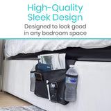 Vive Health - Bedside Caddy, 13.5" Wide, Mesh Pockets, Extra-Long Flap