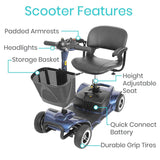 Vive Mobility - Long Range 4 Wheel Mobility Scooter, 265lb Capacity