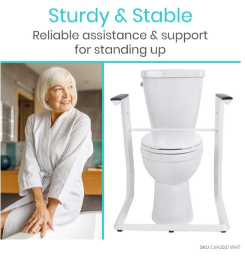 Vive Health - Stand Alone Rail, Steel Frame, Padded Open Design