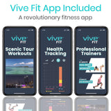 Vive Health - Magnetic Pedal Exerciser with Smart App, 9.1" Height, 8 Tension Levels