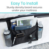 Vive Health - Bedside Caddy, 13.5" Wide, Mesh Pockets, Extra-Long Flap