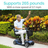 Vive Mobility - Long Range 4 Wheel Mobility Scooter, 265lb Capacity