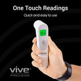 Vive Health - Non Contact Infrared Thermometer with Backlit Screen and Temp Memory