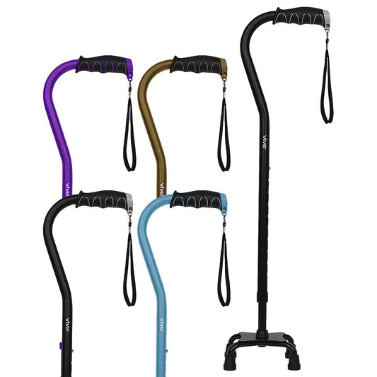 Vive Health - Quad Cane, Supports up to 250lbs