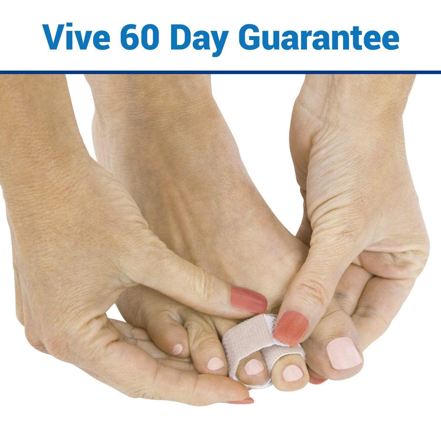 Vive Health - 4Pc Toe Wrap, Fabric Lined-Foam, Washable Pouch